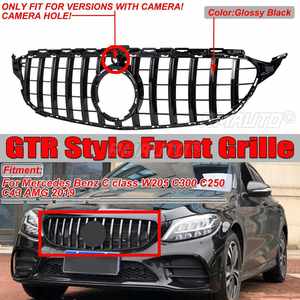 Grille avant de voiture pour GTR GT W205 avec caméra pour Mercedes Benz Classe C W205 C300 C250 C43 pour AMG 2019 - Product Image 1