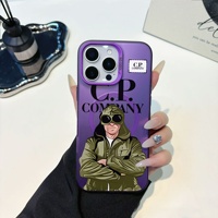 Mode C.P. COMPANY Coque de téléphone magnétique tendance en TPU+PC pour iPhone 16 15 14 13 12 11 Pro Max