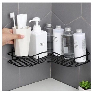 Bathroom <b>Corner</b> Shelf & Shower Caddy Punch-Free Countertop Mounted Eco-Friendly Zinc Alloy Modern Design - Product Image 2