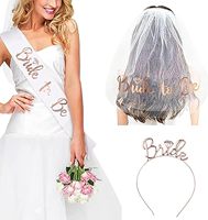 Mariée à être ceinture et bandeau diadème et longueur d'épaule voile Bachelorette fête fournitures nuptiale douche décoration accessoires