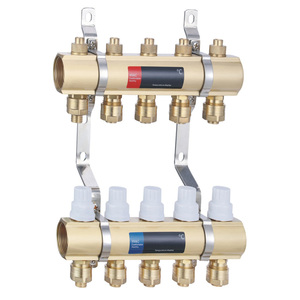 סעפת חימום תת רצפתי הידרונית מנחושת עם שסתום ניקוז אוטומטי 220V למערכת חימום תת רצפתי - Product Image 1