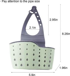 Panier égouttoir double niveau réglable en plastique pour évier de cuisine, support de rangement, vente chaude - Product Image 2