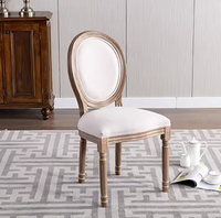 Chaise de salle à manger Louis XV traditionnelle, structure en bois massif, dossier transparent extensible, garantie 12 mois, mobilier de maison