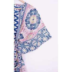 Kaftan 100% coton pur pour femmes, imprimé indien, style ample, vêtements d'été et décontractés, couvre-vêtements pour robes féminines - Product Image 6