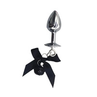 Ensemble de Plugs Anaux en Silicone Écologiques et Imperméables avec Nœud Papillon et Clochette, Unisexe, Décoratifs, Jouet Sexuel SM