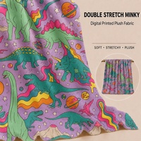 Tissu Minky Imprimé Personnalisé en Polyester Spandex, Tissu Peluche Minky Extensible Lourd pour Couvertures de Filles et Utilisation Automobile – Vente Directe Usine