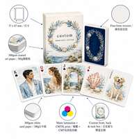 Cartes à Jouer Personnalisées en Aquarelle Thème Côte Espagnole, Portrait de Couple, Jeu de Poker, Cadeau de Mariage, Service Tout-en-un