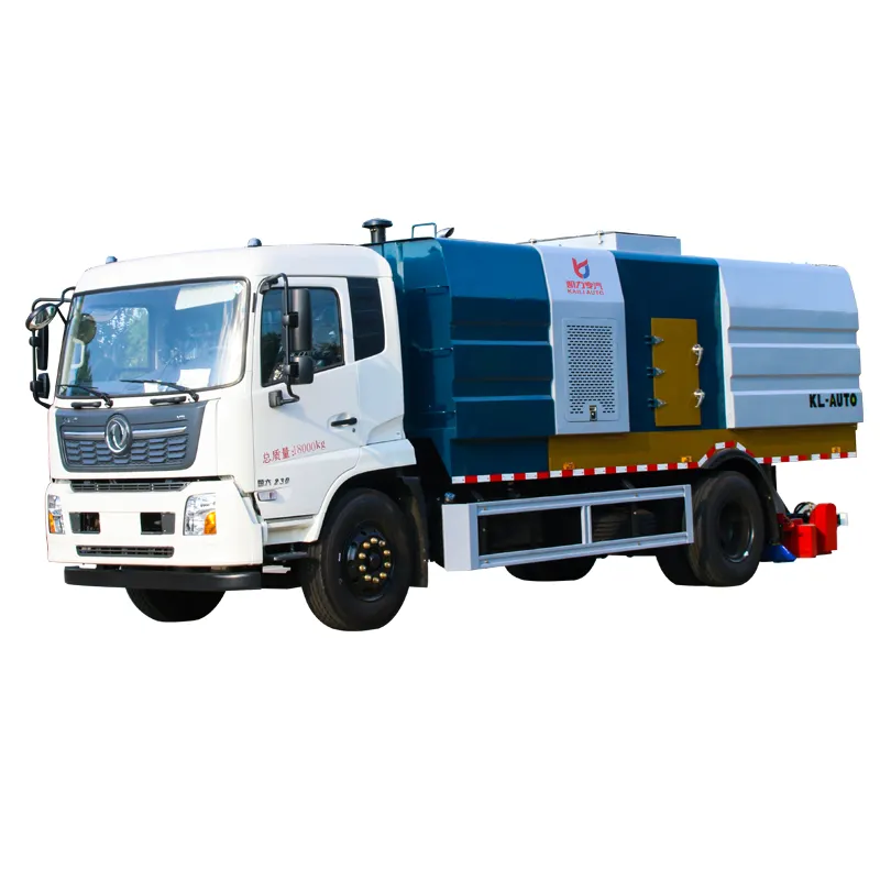 China kann 4*2 Dongfeng Vakuum-LKW Straßen kehrmaschine Straßen staub Reinigung LKW Stadt Sanitär fahrzeug anpassen