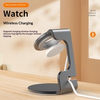 Soporte Magnético Portátil para Cargador de Reloj, Multiusos, Ahorra Espacio, Almacenamiento de Cables, para Escritorio, Mesita de Noche, Carga Inalámbrica para Teléfono Móvil
