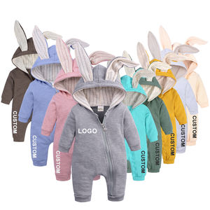 Mono de algodón de manga larga con orejas de conejo para bebés recién nacidos, niñas y niños, ropa de bebé, pelele, Kids Tales - Product Image 1