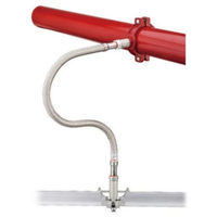 Tuyau flexible pour sprinkler FM UL, en acier inoxydable tressé, en métal corrugué, pour système de sprinkler automatique