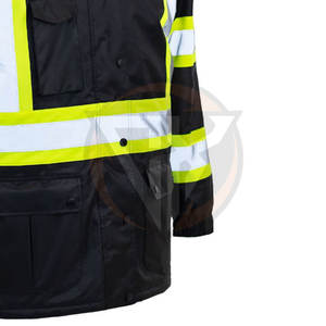 Veste de sécurité extérieure personnalisable pour travailleurs de la construction avec plusieurs poches Veste de sécurité pour vêtements de travail en gros - Product Image 4