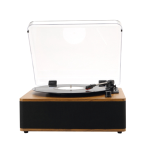 Tourne-disque rétro BT avec Bluetooth, lecteur <span class=keywords><strong>de</strong></span> disques vinyles avec couvercle anti-poussière, en bois, excellent son - Product Image 4