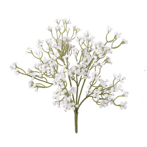 Ramo de Flores Artificiales de Baby's Breath, Color Blanco, Plástico Suave, Decoración para Bodas, 111g - Product Image 4