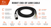 Câble d'extrémité de bras robotisé ChangingTek, connecteur aviation 7 broches flexible pour applications de préhenseur robotisé industriel et cobot avec PLC