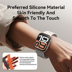 ISport-<span class=keywords><strong>Correa</strong></span> de silicona para reloj, magnética + hebilla metálica, agradable a la <span class=keywords><strong>piel</strong></span>, resistente al sudor, para relojes inteligentes de 38-49mm, para <span class=keywords><strong>Apple</strong></span> <span class=keywords><strong>Watch</strong></span> - Product Image 4