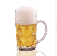 Verre à bière en verre sodocalcique transparent classique de 16 oz de qualité supérieure, personnalisable avec logo, vente en gros