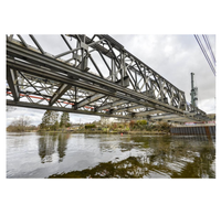 Pont Bailey en acier compact à double voie de haute qualité, directement de l'usine, avec soudure légère, norme ASTM, modèle 200
