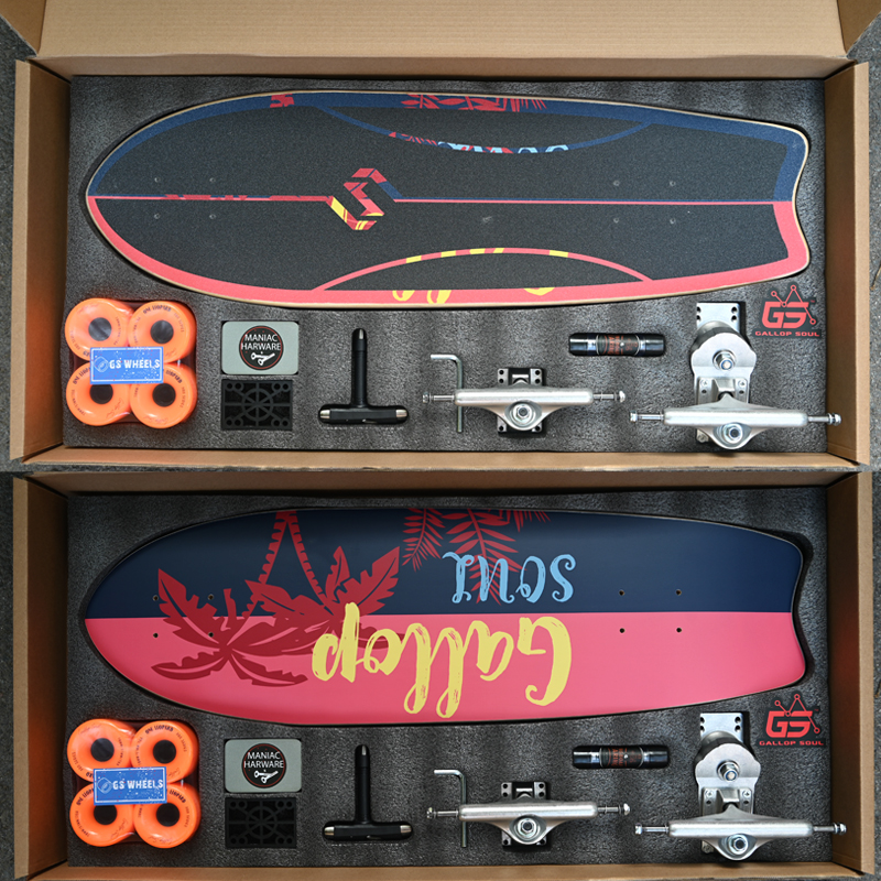 GS Surfskate скейтборд 32 дюймов прямые с возможностью нанесения производителем личных с 7 фанерные деревянные кресты, католические кресты палуба CX4 или C7 или S7 грузовик gallosoul для взрослых