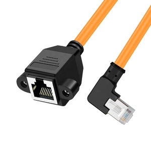 Câble d'extension réseau <span class=keywords><strong>Ethernet</strong></span> RJ45 mâle vers femelle à montage sur panneau <span class=keywords><strong>Cat</strong></span> <span class=keywords><strong>8</strong></span>, communication haute vitesse, câble RJ45 - Product Image 4