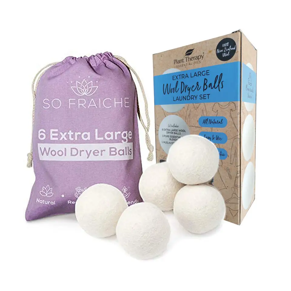 2024 Bestseller Organic Handmade 100% New Zealand Wool Dryer Laundry Balls in stock laundry Drying Balls for Washing Machine