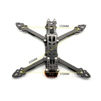 HSKRC Mark4 Pro 295mm 7 pouces Racing Drone avec cadre en fibre de carbone 3K sergé aérodynamique FPV Accessoires pour Kit de compétition FPV
