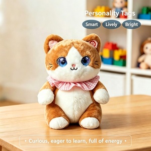 Gatto di Peluche AI per l'Apprendimento in Classe, Animale di Peluche Educativo con <span class=keywords><strong>Quiz</strong></span> Enciclopedico, Giocattolo Intelligente per Bambini - Product Image 4