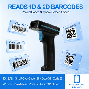 Escáner de Código de Barras 2D con Cable, Alta Velocidad, 500K CMOS, Resistente a Caídas de 1.5m, Escáner de Código de Barras Portátil para Gestión de Inventario en Puntos de Venta y Comercio Minorista - Product Image 1