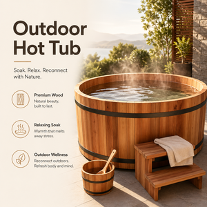 Bain à remous <span class=keywords><strong>extérieur</strong></span> en cèdre rouge massif au design moderne, très demandé, capacité 2-4 personnes, hybride bois - Product Image 5