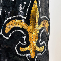 Robe d'été décontractée pour femmes grandes tailles Saireish, ornée de paillettes dorées, noire, droite, mini, à manches courtes