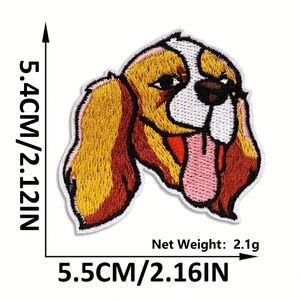 Parche Bordado Termoadhesivo con Diseño de Cachorro de Dibujos Animados para Decorar Ropa, Sombreros y Bolsos - Product Image 4