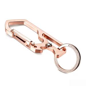 Llavero de titanio personalizado al por mayor, soporte duradero para llaves de coche, mosquetón para exteriores, gancho de resorte, clip, hebilla para mochila - Product Image 1