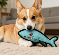 Juguetes de Peluche Interactivos para Perros y Animales Pequeños, en Forma de Tiburón, de Múltiples Colores, Lindos y Económicos, Tamaños Personalizados