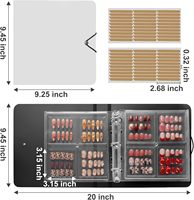 D Ring Press on Nail Storage Book Sparkling Wearable Binder Beauty Tip Art Display Tool Lashes and Nails File Packaging