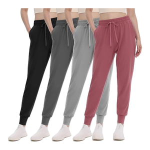 Pantalones Jogger de Cintura Alta con Cordón para Mujer |   Pantalones Deportivos Elásticos en 4 Direcciones para Yoga, Correr, Viajar y Atuendos Casuales - Product Image 1