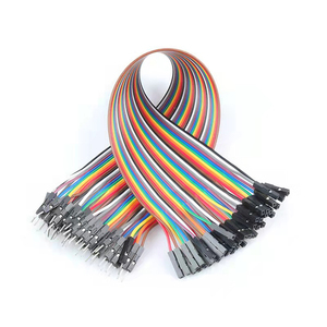 Cable de puente DuPont personalizado macho a macho, paso de 2.54 mm, 1 2 3 4 6 8 10 12 14 16 20 40 pines, cable arcoíris para kit Arduino - Product Image 1