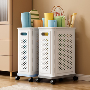 Organisateur d'équipement de fitness Bin, style moderne et minimaliste, panier de rangement à roulettes pour le <span class=keywords><strong>badminton</strong></span>, panier à linge sale - Product Image 3