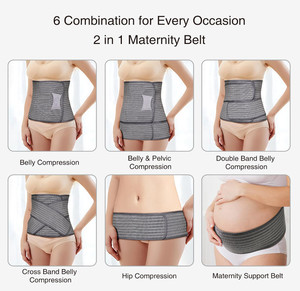 Venta al por mayor de alta calidad 2 en 1 banda posparto vientre cinturón pélvico ajustable vientre envoltura <span class=keywords><strong>faja</strong></span> para postnatal - Product Image 6