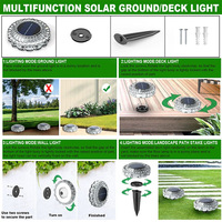 Lampes solaires encastrées pour l'extérieur, pour patios, jardins, pelouses, style campagnard, commande manuelle, lumineuses