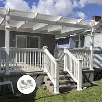 Rampe de balcon en PVC, garde-corps d'escalier en vinyle plastique, rampe de véranda blanche, garde-corps en PVC résistant de haute qualité, sécurité renforcée