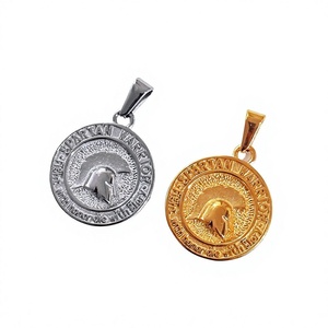 Collier pendentif pièce de monnaie guerrier spartiate vintage, chaîne à maillons en acier inoxydable, bijou unisexe, cadeau - Product Image 3