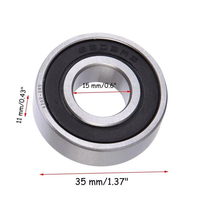 Roulement original 6202-2RS 15x35x11mm ABEC3 à faible bruit Double scellé pour roues de bricolage équipement industriel réparation de moteur électrique