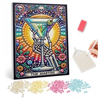 Fournitures de bricolage en gros pour la fabrication artisanale, livraison directe d'usine, décorations pour bars et événements, peinture diamant 5D squelette gothique avec perles