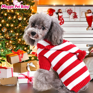 Suéter Navideño Personalizado para Perro, Cálido de Invierno, Tejido a Rayas con Copos de Nieve, Jersey Elástico para Mascotas, Disfraz Festivo, Venta al por Mayor OEM - Product Image 4