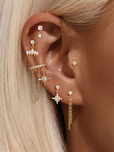 Pendientes de Plata 925 con Circonitas, Diseño Mini, Alta Calidad, Gran Venta - Product Image 5