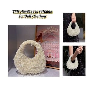 <span class=keywords><strong>Borsa</strong></span> da donna con perle scintillanti di cristallo Hobo con catene con nappe con motivo a spalla e braccio <span class=keywords><strong>borsa</strong></span> da cena - Product Image 2