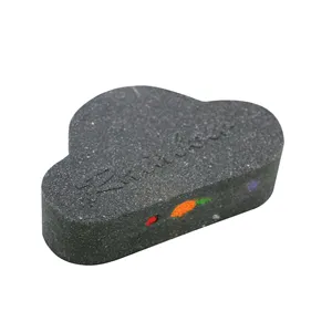 Custom Natural Black Bamboo Charcoal Colorful Cloud Rainbow Bath Bomb With Essential Oils