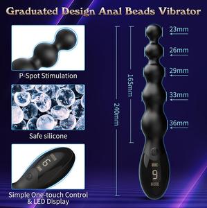 Vibrador Anal de 9 velocidades, cuentas anales, masaje de próstata, doble Motor, estimulador de tapón Anal, vibrador, juguete sexual para hombres y mujeres - Product Image 4