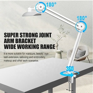 Lampe de bureau à clipser 24W 182 LED haute luminosité, moderne et durable, avec bras articulé réglable, pour manucure et soins des yeux, idéale pour la beauté - Product Image 3