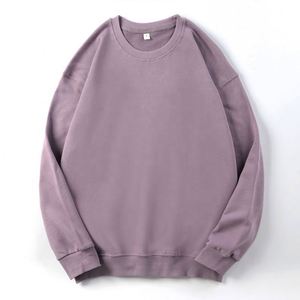 Felpa Larga in Cotone da <span class=keywords><strong>Donna</strong></span>, Manica Lunga <span class=keywords><strong>Senza</strong></span> <span class=keywords><strong>Cappuccio</strong></span>, Pullover Tinta Unita, Top Corto con Collo Tondo, Abbigliamento Femminile - Product Image 2